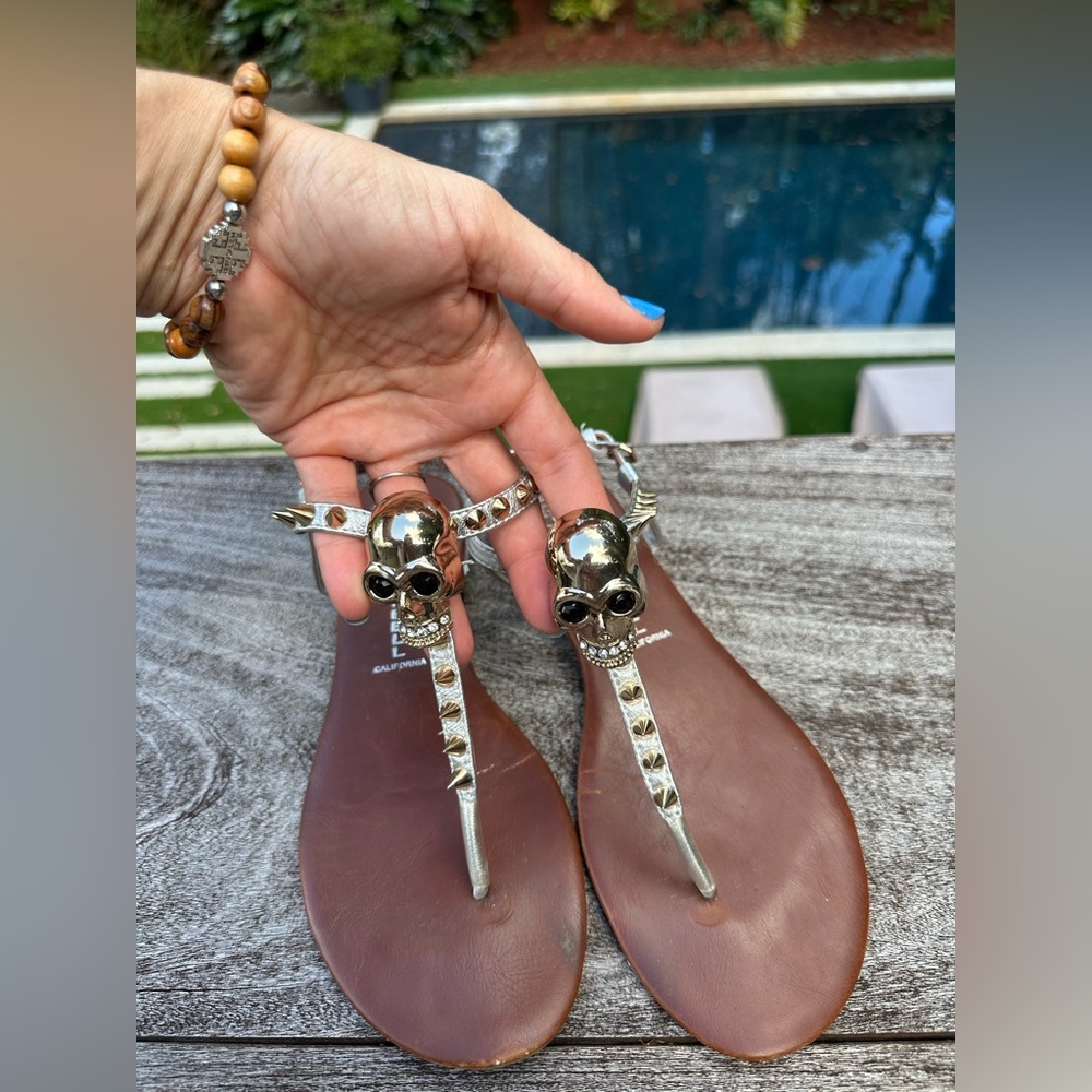 Jeffrey Campbell skull and studded sandals. Gently used.